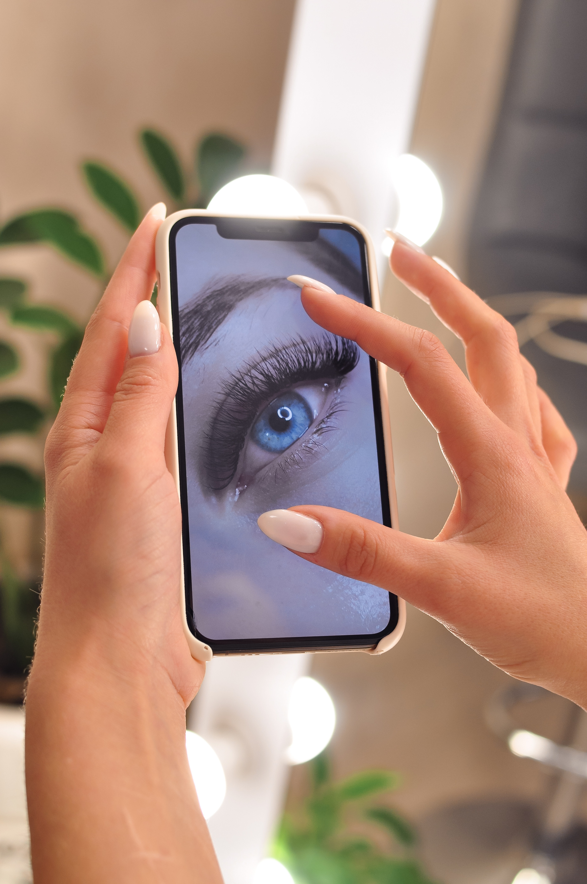 Smartphone with Macro Eyelash Extensions Picture